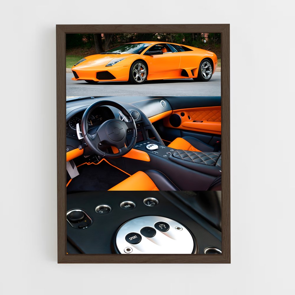 Poster Vitesse Chromée – affiche Lamborghini (vue 5)
